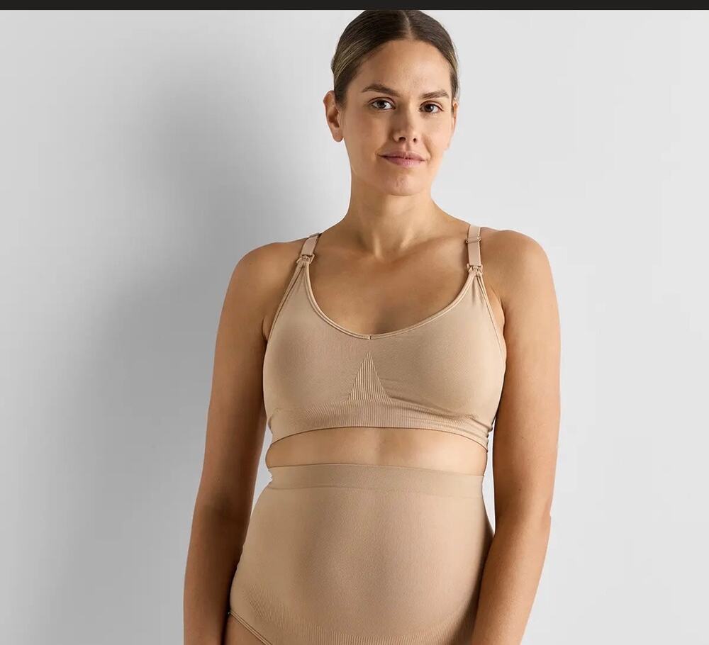 New Quince Seamless Nursing Bra | L Large | Sand